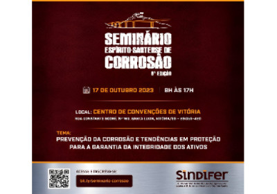 Sindifer-ES prepara 8ª edição do Seminário de Corrosão