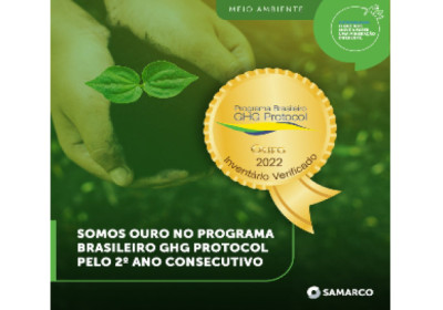 Samarco alcança selo ouro do Programa Brasileiro GHG Protocol pelo segundo ano consecutivo