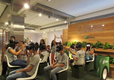 Exposição interativa sobre floresta plantada chega ao Aeroporto de Vitória