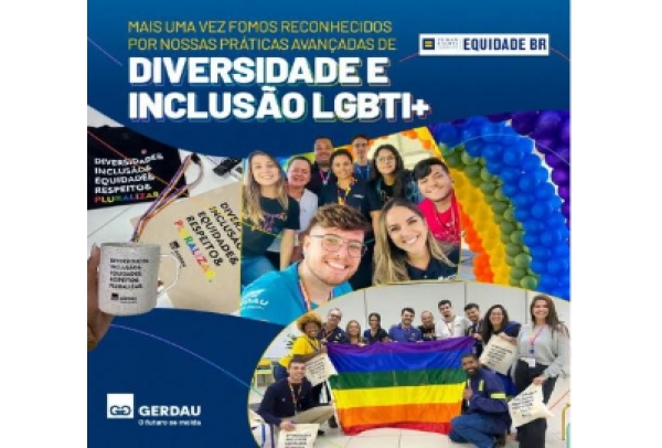 Gerdau é reconhecida como uma das empresas com as melhores práticas de diversidade e inclusão LGBTI+