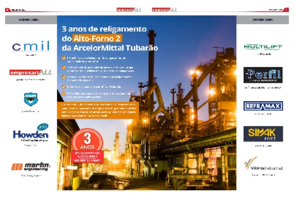 Homenagem aos 3 Anos de Religamento do Alto-Forno 2 da ArcelorMittal Tubarão