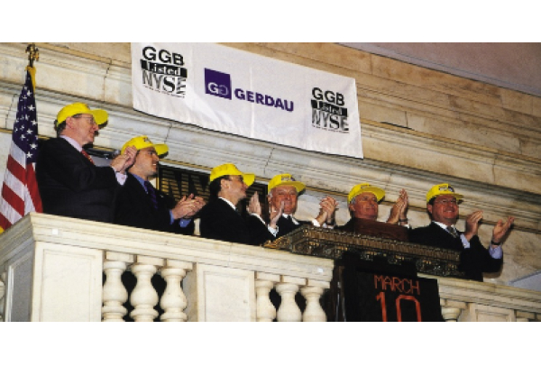 Gerdau celebra 25 anos de listagem na Bolsa de Valores de Nova Iorque