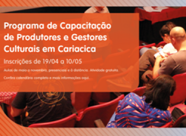 Inscrições abertas para capacitação de produtores e gestores culturais em Cariacica