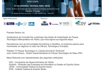 Findes e CDV promovem mesa redonda sobre nova etapa do Parque Tecnológico de Vitória