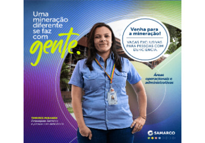Samarco abre inscrições para vagas exclusivas para pessoas com deficiência em Minas e no Espírito Santo