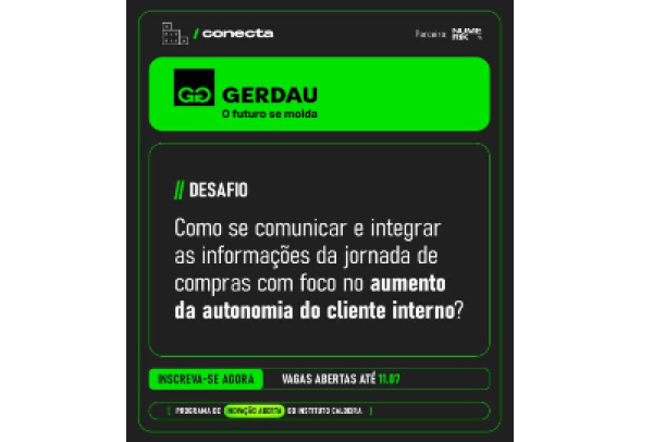 Gerdau e Instituto Caldeira lançam desafio de inovação aberta para otimizar a jornada de compras dos clientes internos