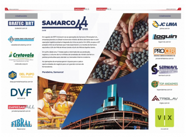 PARABÉNS SAMARCO PELOS SEUS 44 ANOS COMPLETADOS HOJE!